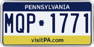 PA license plate MQP1771