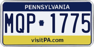 PA license plate MQP1775