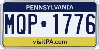 PA license plate MQP1776