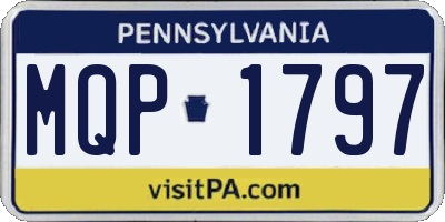 PA license plate MQP1797