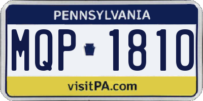 PA license plate MQP1810