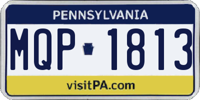 PA license plate MQP1813