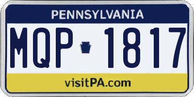 PA license plate MQP1817