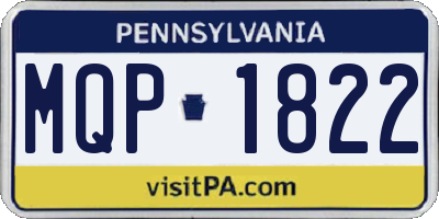 PA license plate MQP1822