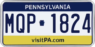 PA license plate MQP1824