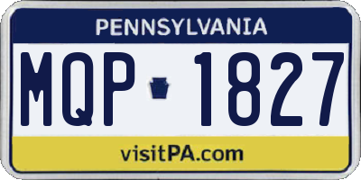 PA license plate MQP1827