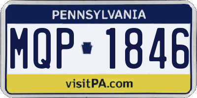 PA license plate MQP1846
