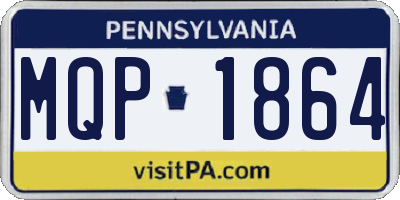 PA license plate MQP1864