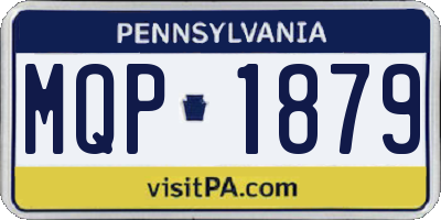 PA license plate MQP1879