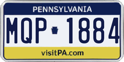 PA license plate MQP1884