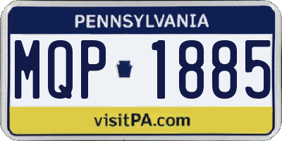 PA license plate MQP1885