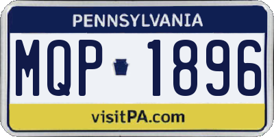 PA license plate MQP1896