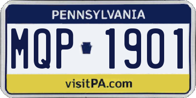 PA license plate MQP1901