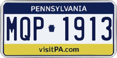 PA license plate MQP1913