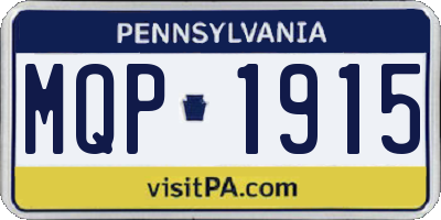 PA license plate MQP1915