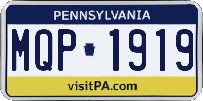 PA license plate MQP1919