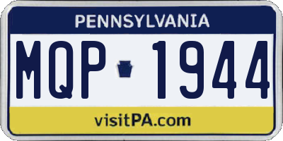PA license plate MQP1944