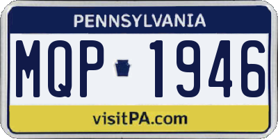 PA license plate MQP1946