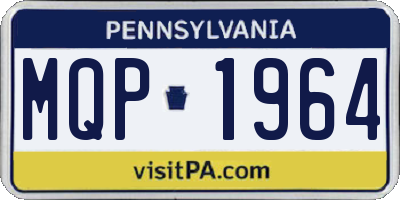 PA license plate MQP1964
