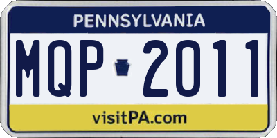 PA license plate MQP2011
