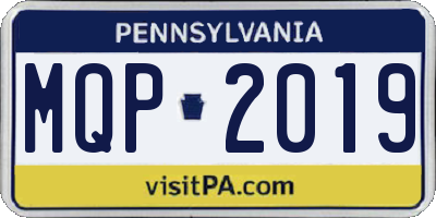 PA license plate MQP2019
