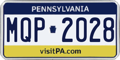 PA license plate MQP2028
