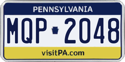 PA license plate MQP2048
