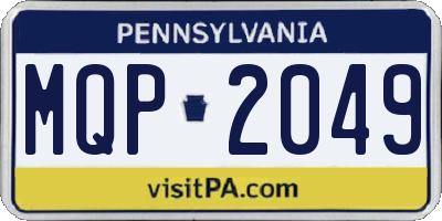 PA license plate MQP2049
