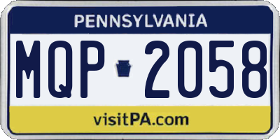 PA license plate MQP2058