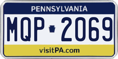 PA license plate MQP2069