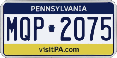 PA license plate MQP2075