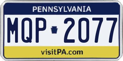 PA license plate MQP2077