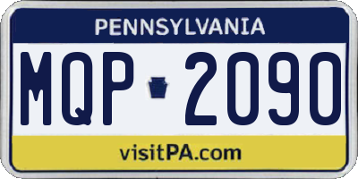 PA license plate MQP2090