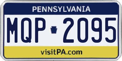 PA license plate MQP2095