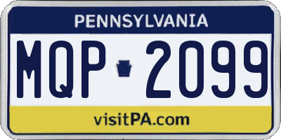 PA license plate MQP2099