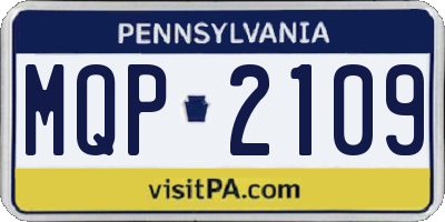 PA license plate MQP2109