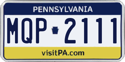 PA license plate MQP2111