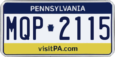 PA license plate MQP2115
