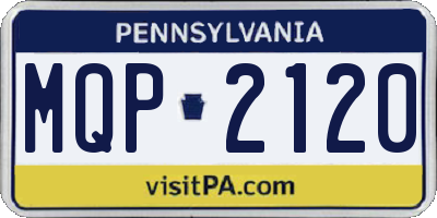 PA license plate MQP2120