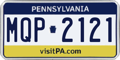 PA license plate MQP2121