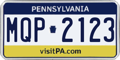 PA license plate MQP2123