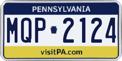 PA license plate MQP2124