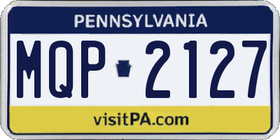 PA license plate MQP2127