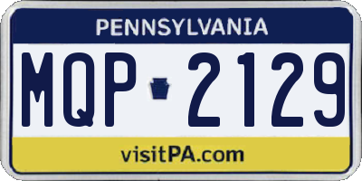 PA license plate MQP2129