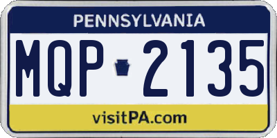 PA license plate MQP2135