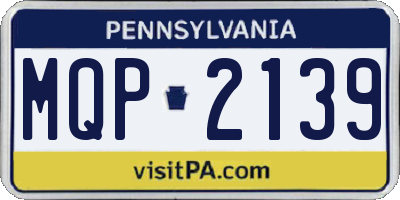 PA license plate MQP2139