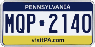 PA license plate MQP2140