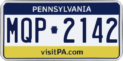 PA license plate MQP2142