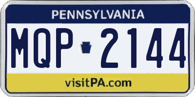PA license plate MQP2144