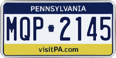 PA license plate MQP2145
